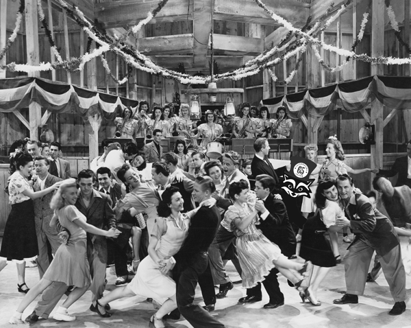 dance hall with dancers from the 1950s