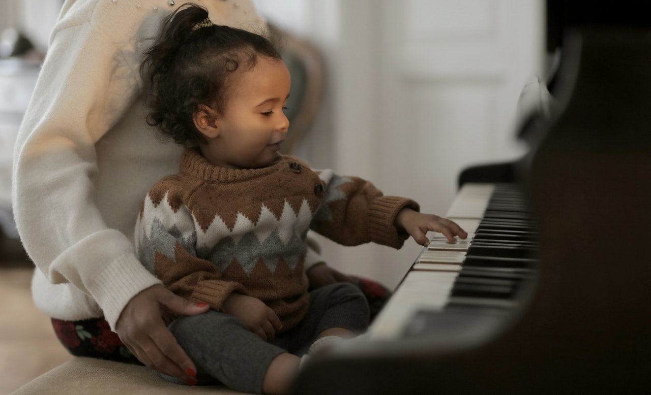 little girl on piano